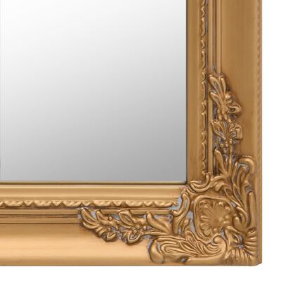 vidaXL grīdas spogulis, 45x180 cm, zelta krāsa