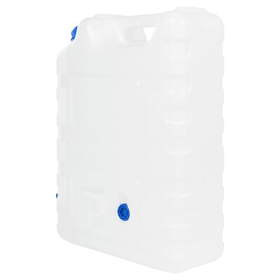 vidaXL ūdens tvertne ar krānu, caurspīdīga, 20 L, plastmasa