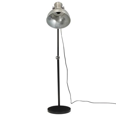 vidaXL grīdas lampa, 25 W, vintāžas, sudraba krāsa, 30x30x90-150cm E27