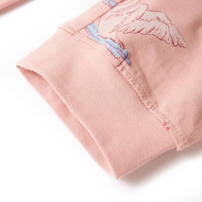 Bērnu pidžama ar garām piedurknēm, gaiši rozā, 116