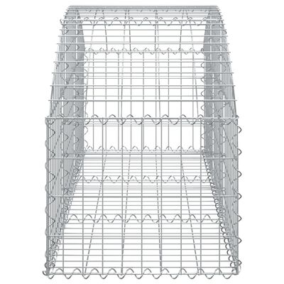 vidaXL arkveida gabiona grozs, 150x50x40/60 cm, cinkota dzelzs