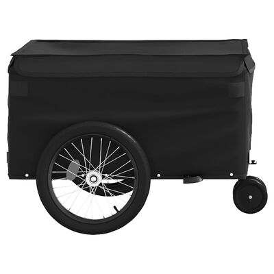 vidaXL velosipēda piekabe, 30 kg, melna, dzelzs