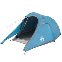 vidaXL kempinga telts, tuneļa, 2 personām, zila, ūdensnecaurlaidīga