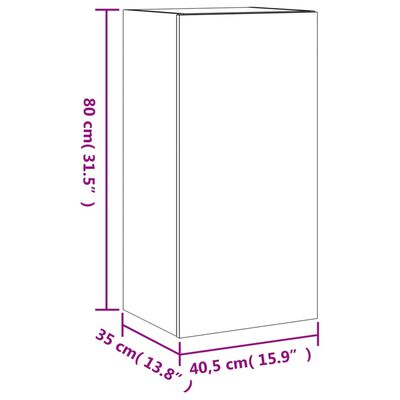 vidaXL TV galdiņš ar LED lampiņām, balti, 40,5x35x80 cm