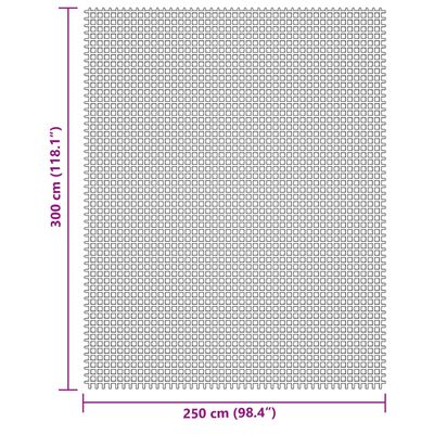 vidaXL kempinga grīdas paklājiņš, bēšs, 3x2,5 m