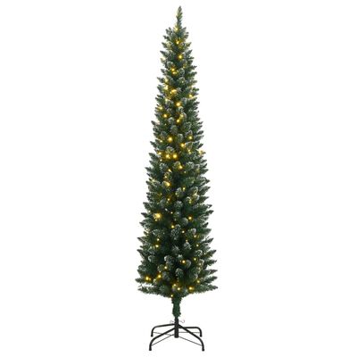 vidaXL mākslīgā Ziemassvētku egle, šaura, 120 cm, 150 LED