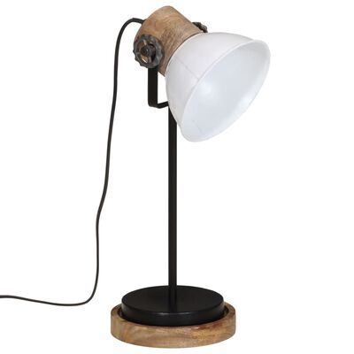 vidaXL galda lampa, 25 W, balta, 17x17x50 cm, E27