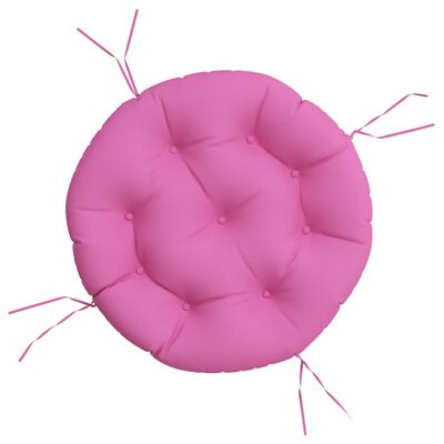 vidaXL krēslu spilvens, apaļš, Ø 60 x11 cm, oksforda audums, rozā