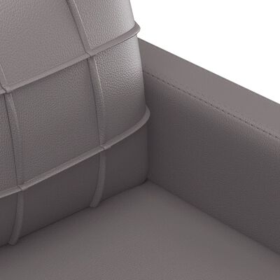 vidaXL trīsvietīgs dīvāns, pelēks, 180 cm, mākslīgā āda