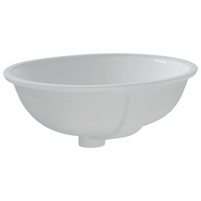 vidaXL vannasistabas izlietne, balta, 49x40,5x21 cm, ovāla, keramika