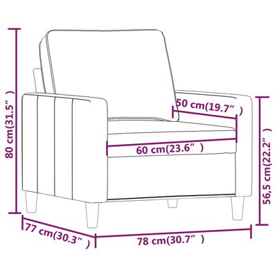 vidaXL atpūtas krēsls, rozā, 60 cm, samts