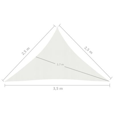 vidaXL saulessargs, 160 g/m², balts, 2,5x2,5x3,5 m, HDPE