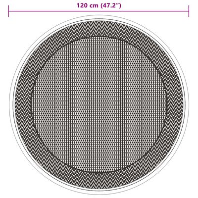 vidaXL āra paklājs, Ø120 cm, zaļš, PP