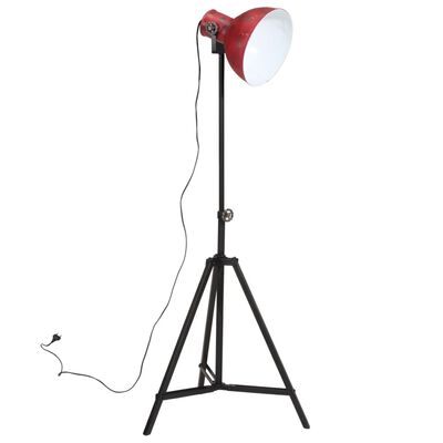 vidaXL grīdas lampa, 25 W, bružāti sarkana, 61x61x90/150 cm E27
