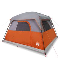 vidaXL kempinga telts 4 personām, oranža, ūdensdroša