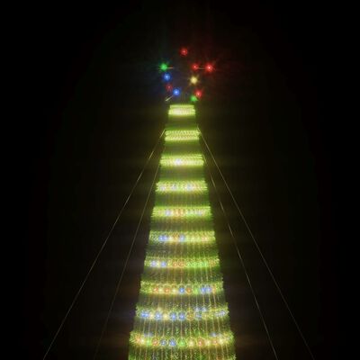 vidaXL Ziemassvētku eglītes dekorācija, 1544 krāsainas LED, 500 cm