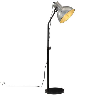 vidaXL grīdas lampa, 25 W, vintāžas, sudraba krāsa, 30x30x90-150cm E27