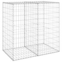 vidaXL gabions ar vāku, cinkots tērauds, 100x60x100 cm