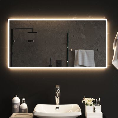 vidaXL vannasistabas spogulis ar LED, 100x50 cm