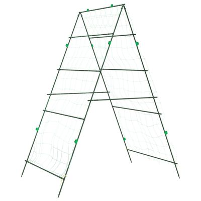vidaXL dārza režģi vīteņaugiem, 4 gab., A-rāmis, tērauds