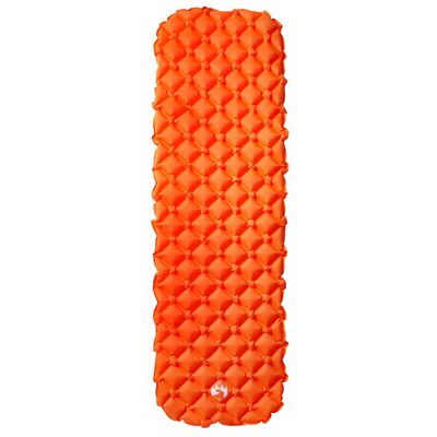vidaXL piepūšams kempinga matracis, vienvietīgs, 190x58x6 cm, oranžs