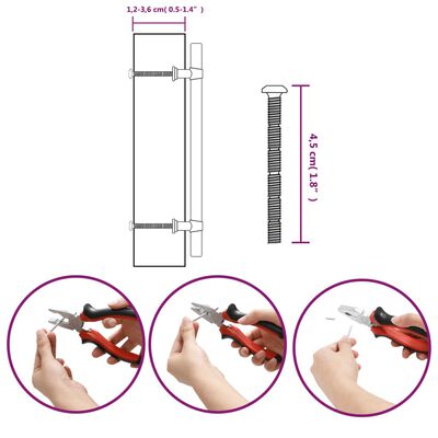 vidaXL skapja rokturi, 10 gab., sudraba, 160 mm, nerūsējošais tērauds