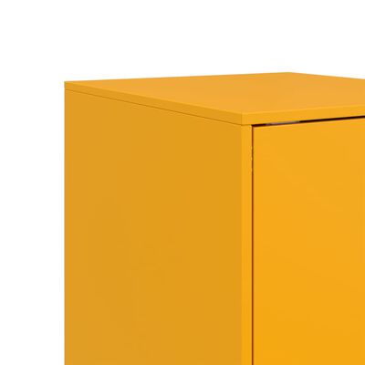 vidaXL kumode, sinepju dzeltena, 34,5x39x107 cm, tērauds