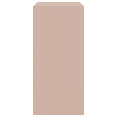 vidaXL kumode, rozā, 67x39x83 cm, tērauds