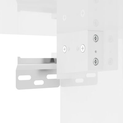 vidaXL sienas skapītis, spīdīgi balts, 69,5x34x90 cm