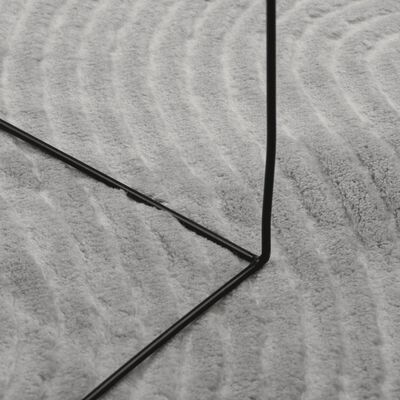 vidaXL paklājs IZA, īsa spalva, skandināvu stils, pelēks, Ø 200 cm