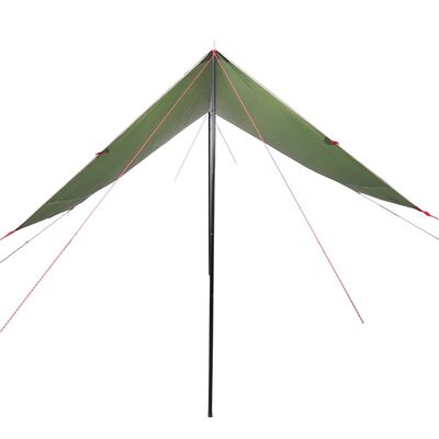 vidaXL kempinga tents, zaļa, 430x380x210 cm, ūdensizturīga