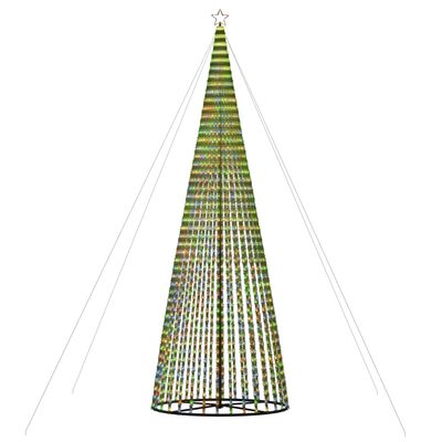 vidaXL Ziemassvētku eglītes dekorācija, 1544 krāsainas LED, 500 cm