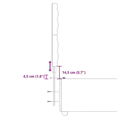 vidaXL atsperu gultas rāmis ar matraci, melna audums, 100x200 cm