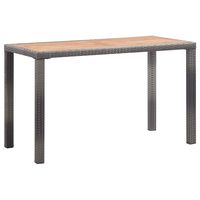 vidaXL dārza galds, antracītpelēks, brūns, 123x60x74 cm, akācijas koks