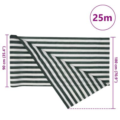 vidaXL norobežojošais tīkls zaļš un balts 1,8x25 m HDPE 75 g/m²