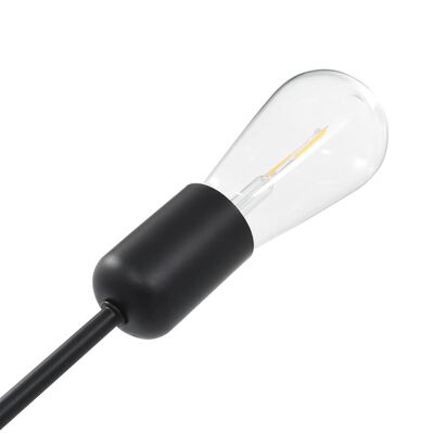 vidaXL griestu lampa ar kvēlspuldzēm, 2 W, E27, melna