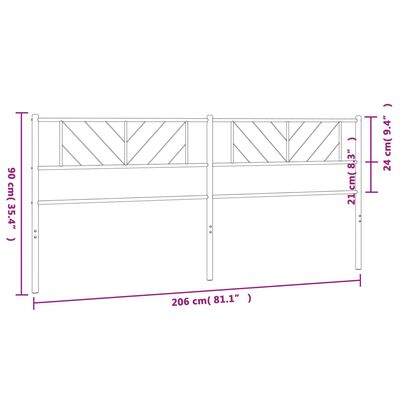 vidaXL gultas galvgalis, balts, 200 cm