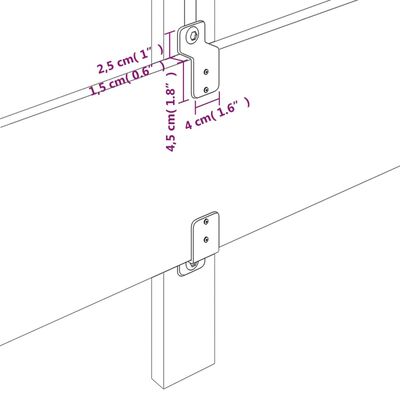 vidaXL gultas galvgalis, 100x5x78/88 cm, zils audums