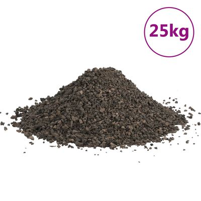 vidaXL bazalta grants, 25 kg, melns, 3-5 mm