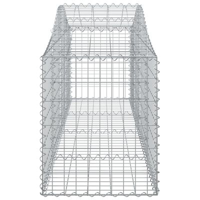 vidaXL arkveida gabiona grozi, 30 gb., 200x50x60/80 cm, cinkota dzelzs