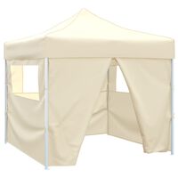 vidaXL saliekama telts, 3x3 m, 4 sienas, krēmkrāsā