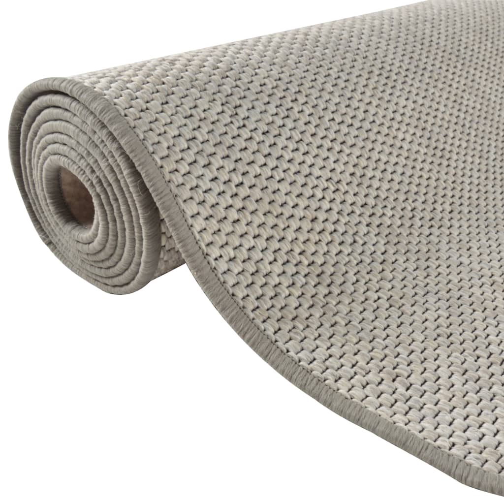 vidaXL paklājs, sizala izskats, pelēkbrūns, 80x400 cm