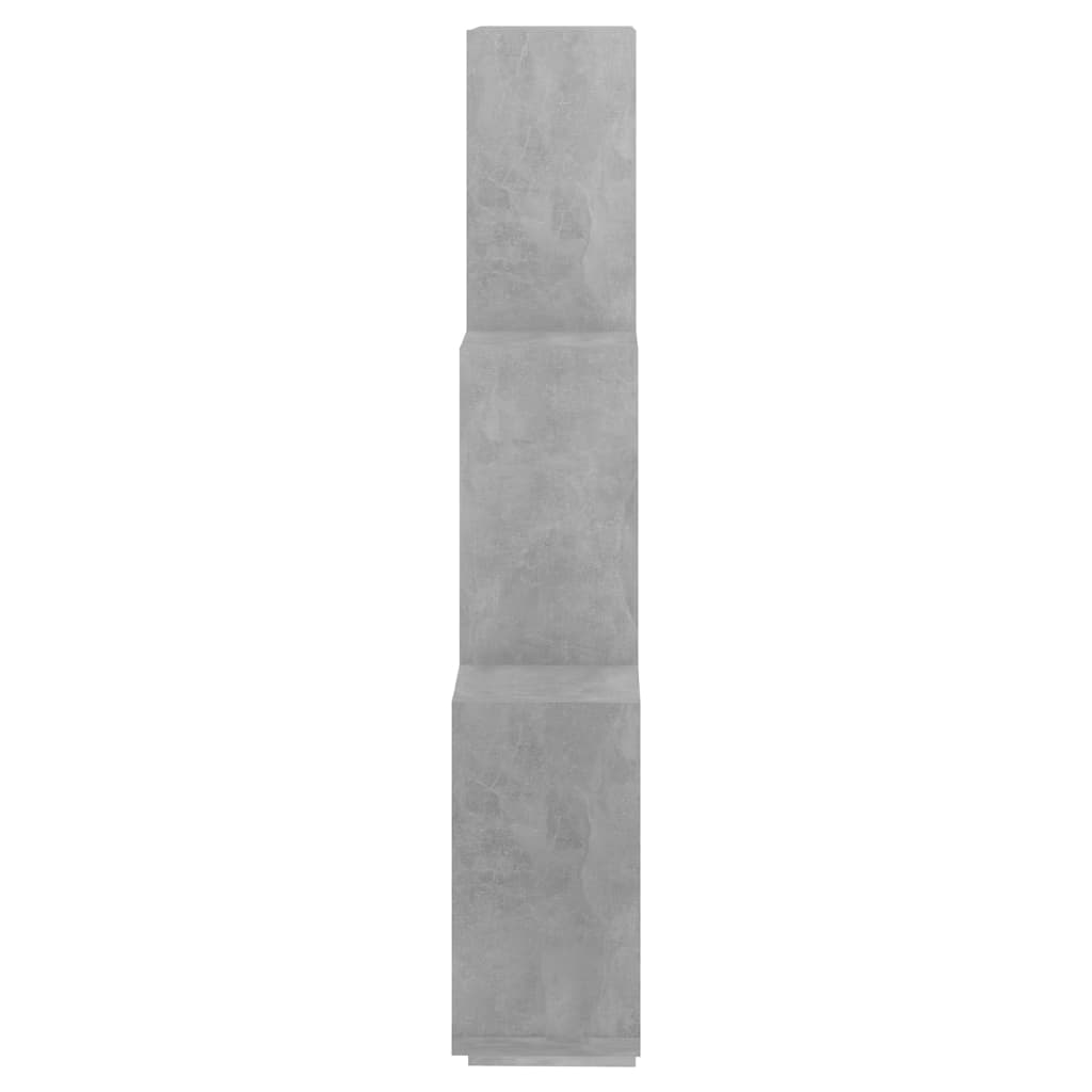 vidaXL kuba formas sienas plaukts, betona pelēks, 78x15x93 cm