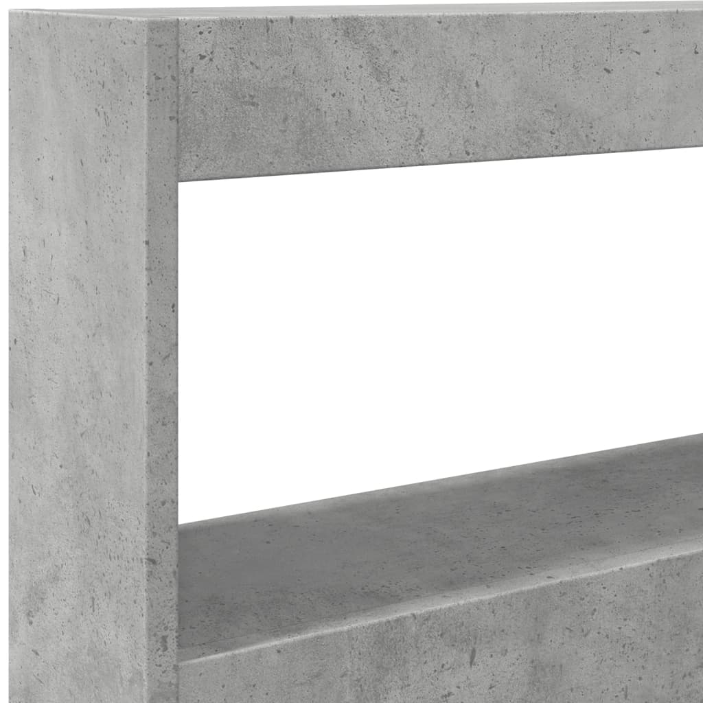 vidaXL galvgaļa skapis ar LED, betona pelēks, 120x17x102 cm