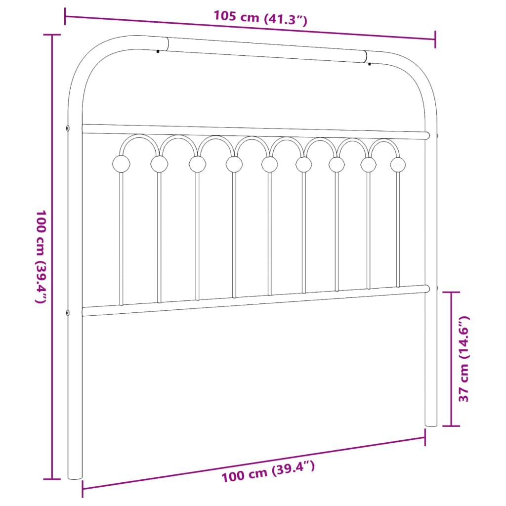 vidaXL gultas galvgalis, balts, 100 cm