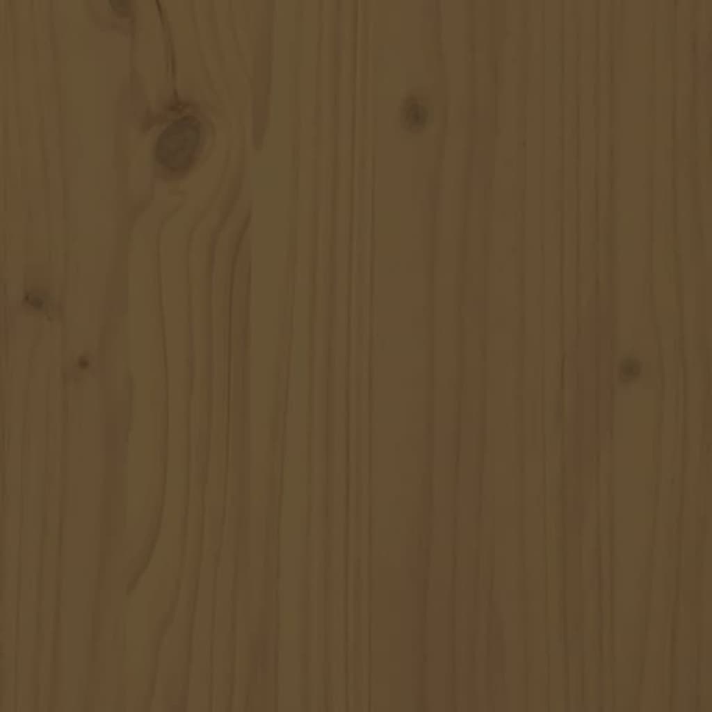 vidaXL gultas rāmis, medus brūns, 135x190 cm, priedes koks, divvietīgs