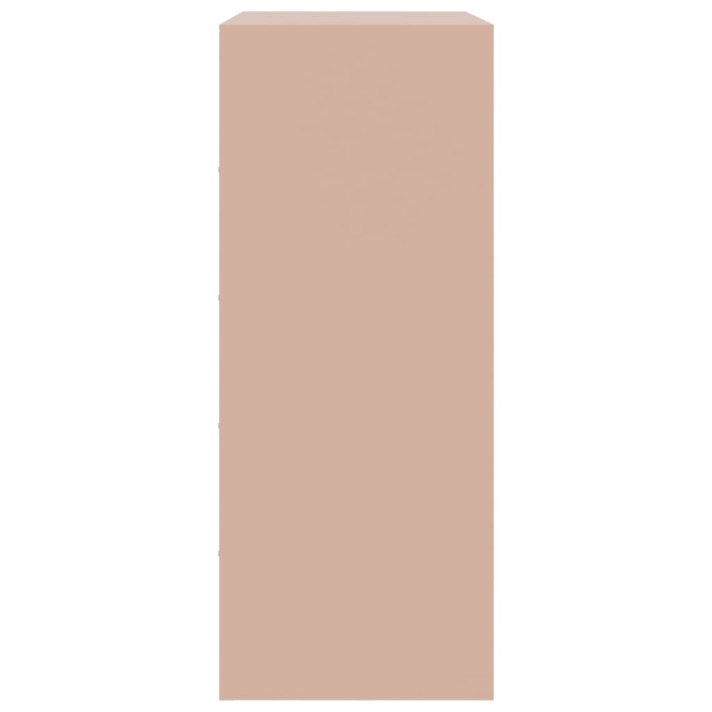 vidaXL augstais skapītis, rozā, 67x39x95 cm, tērauds