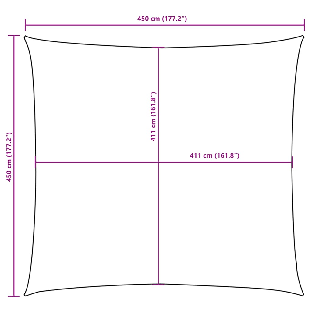 vidaXL saulessargs, 4,5x4,5 m, kvadrāta forma, bēšs oksforda audums