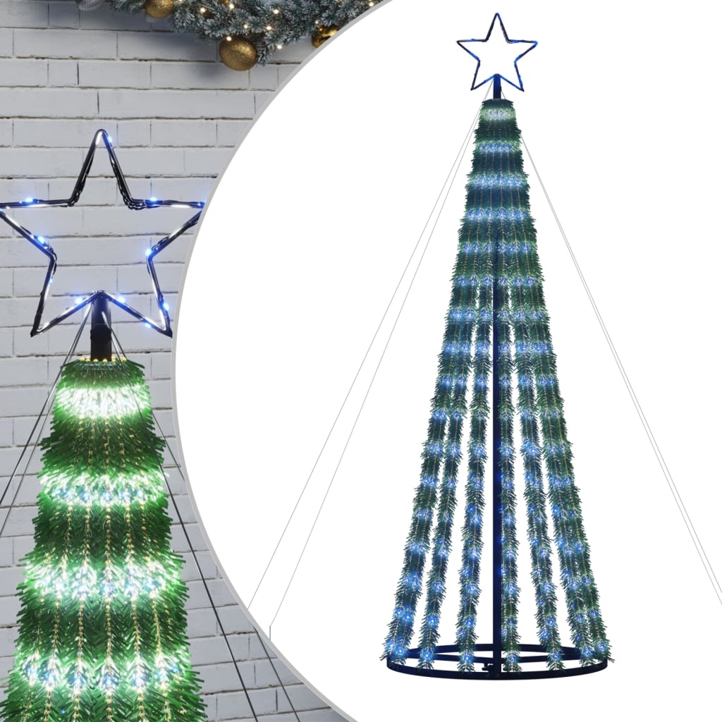 vidaXL Ziemassvētku eglītes dekorācija, 275 zilas LED, 180 cm