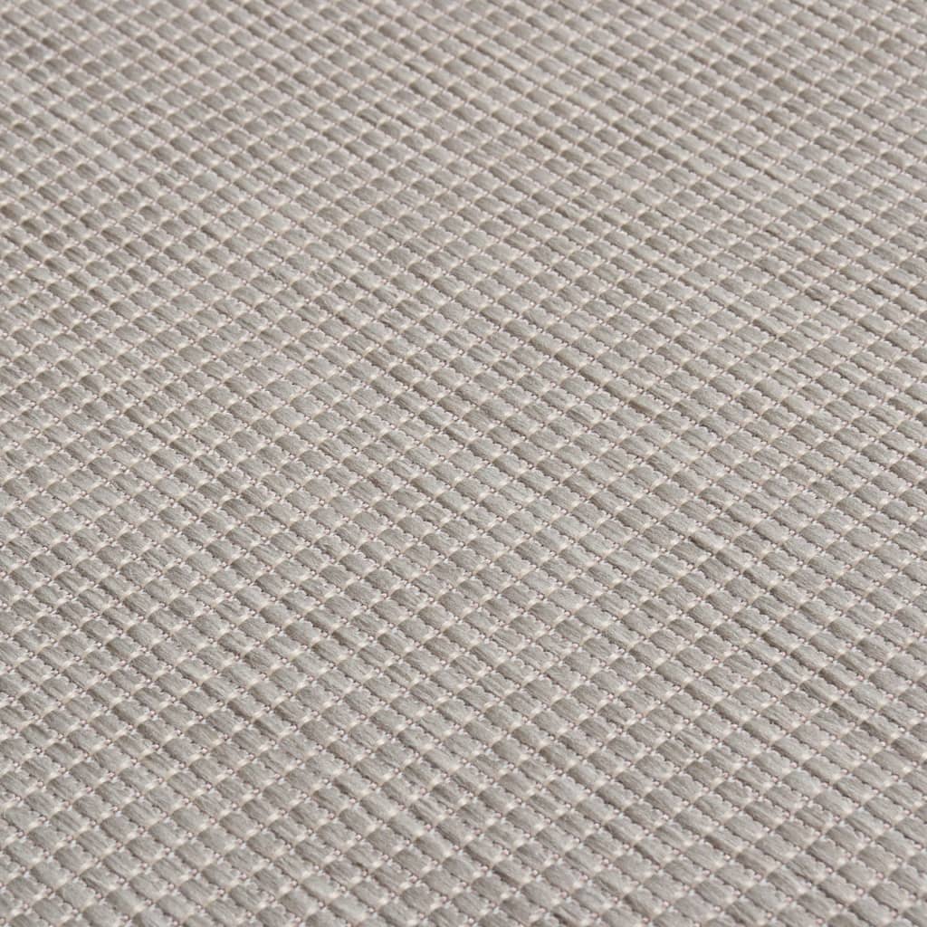 vidaXL āra paklājs, 140x200 cm, pelēkbrūns